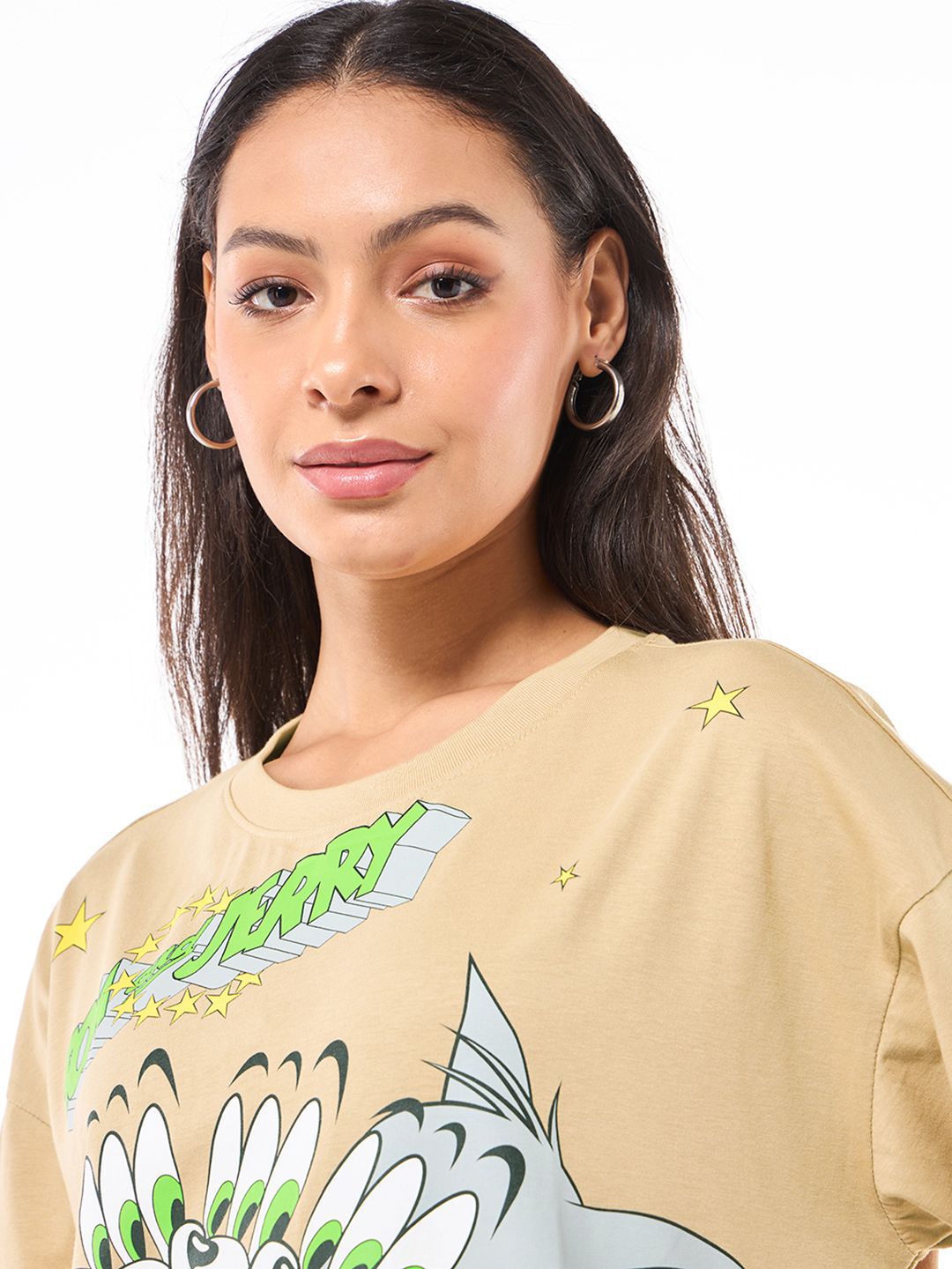 Bewakoof Graphic Printed Round Neck Pure Cotton Oversized T-shirt