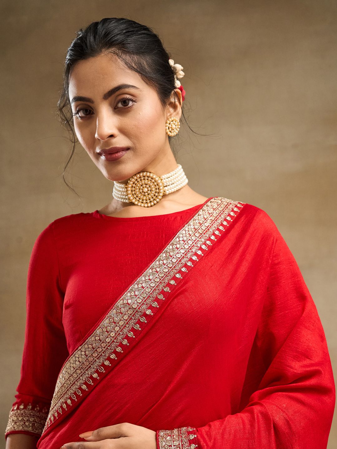 kasee Saree Sutera Tulen Bersulam Padat