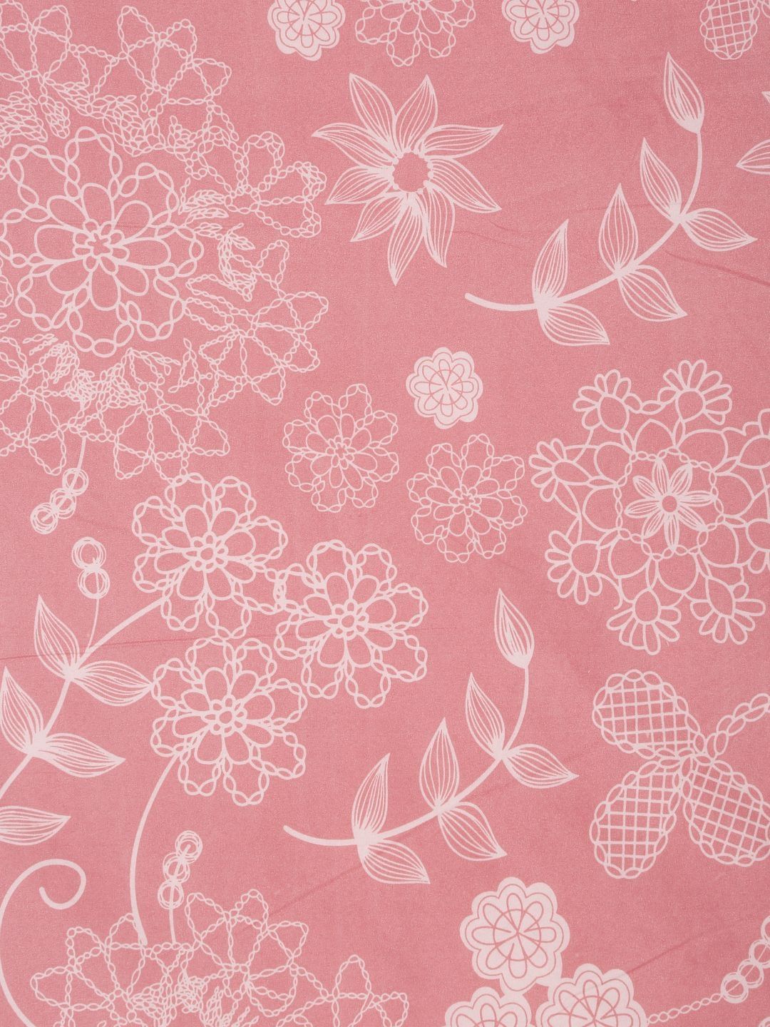 Cortina Rose & White Floral Microfiber AC Room Reversible Single Bed Dohar