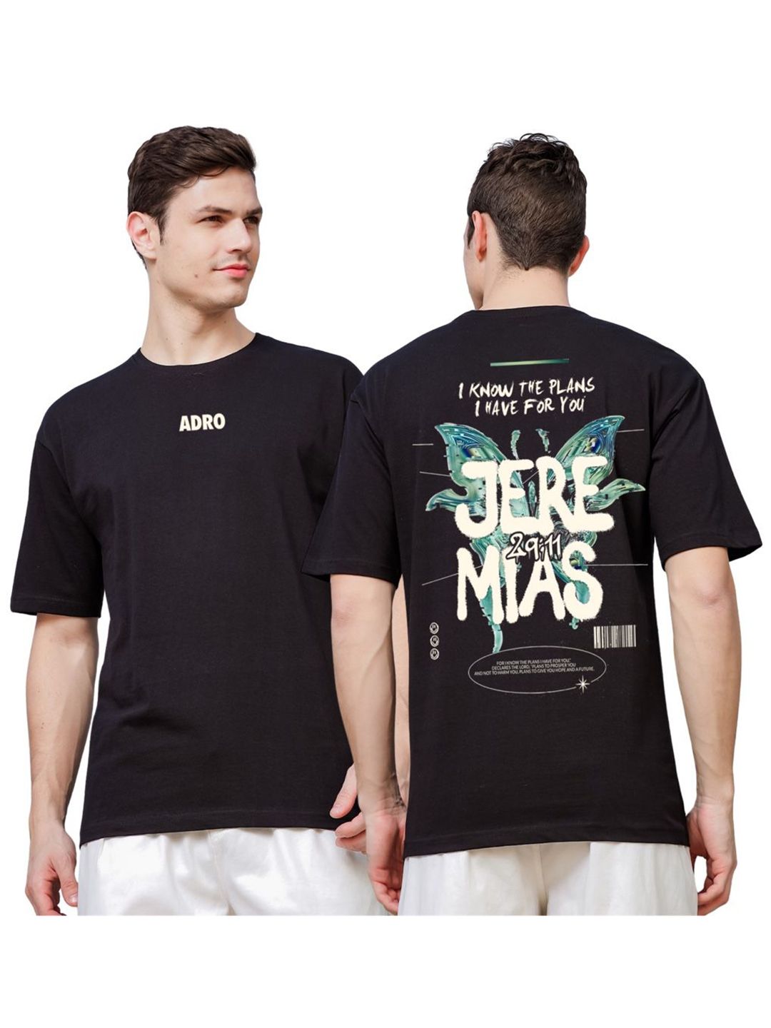 ADRO Men Typography Printed T-shirt