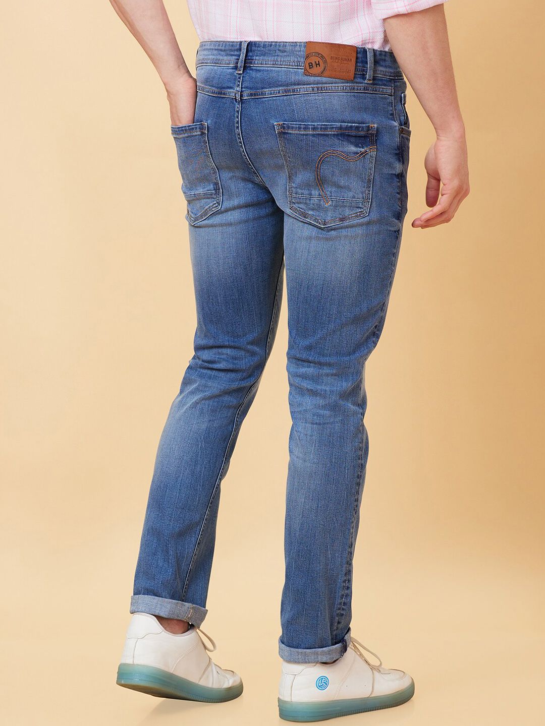 Being Human Men Slim Fit Mid Rise Clean Look Heavy Fade Jeans