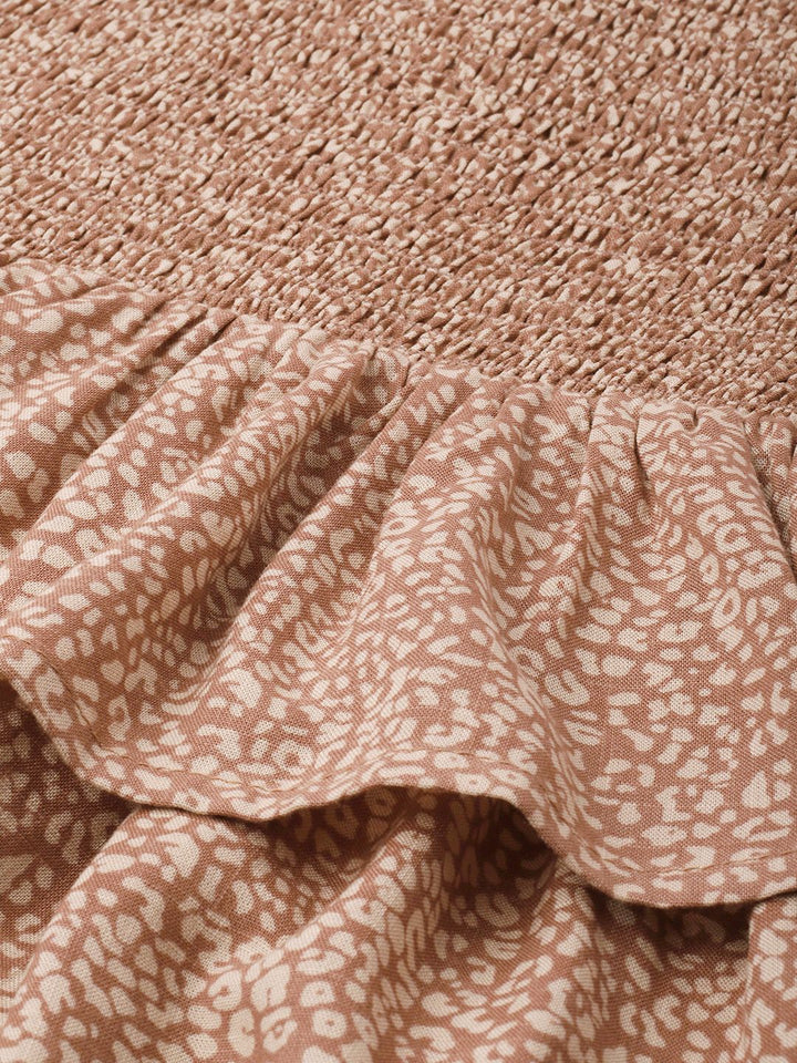 DressBerry Layers Of Wild Beauty Smocked A-Line Top