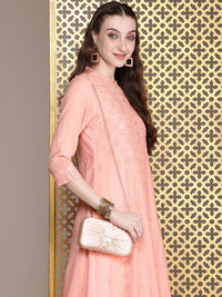 House of Pataudi Jashn Chikankari Floral Embroidered Thread Work Floral Kurta