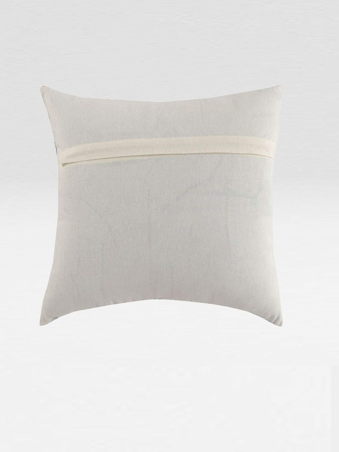 STITCHNEST Teal & Yellow Set of 5 Geometric Square Cushion Covers