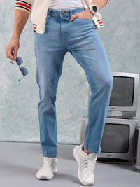 The Indian Garage Co Men Slim Fit Light Fade Jeans