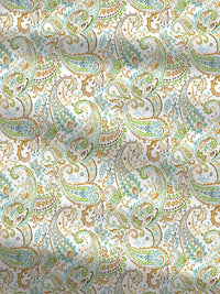 MYTRIDENT Paisley Urban Comfort Flat 144TC Queen Cotton 1 Bedsheet with 2 Pillow Covers