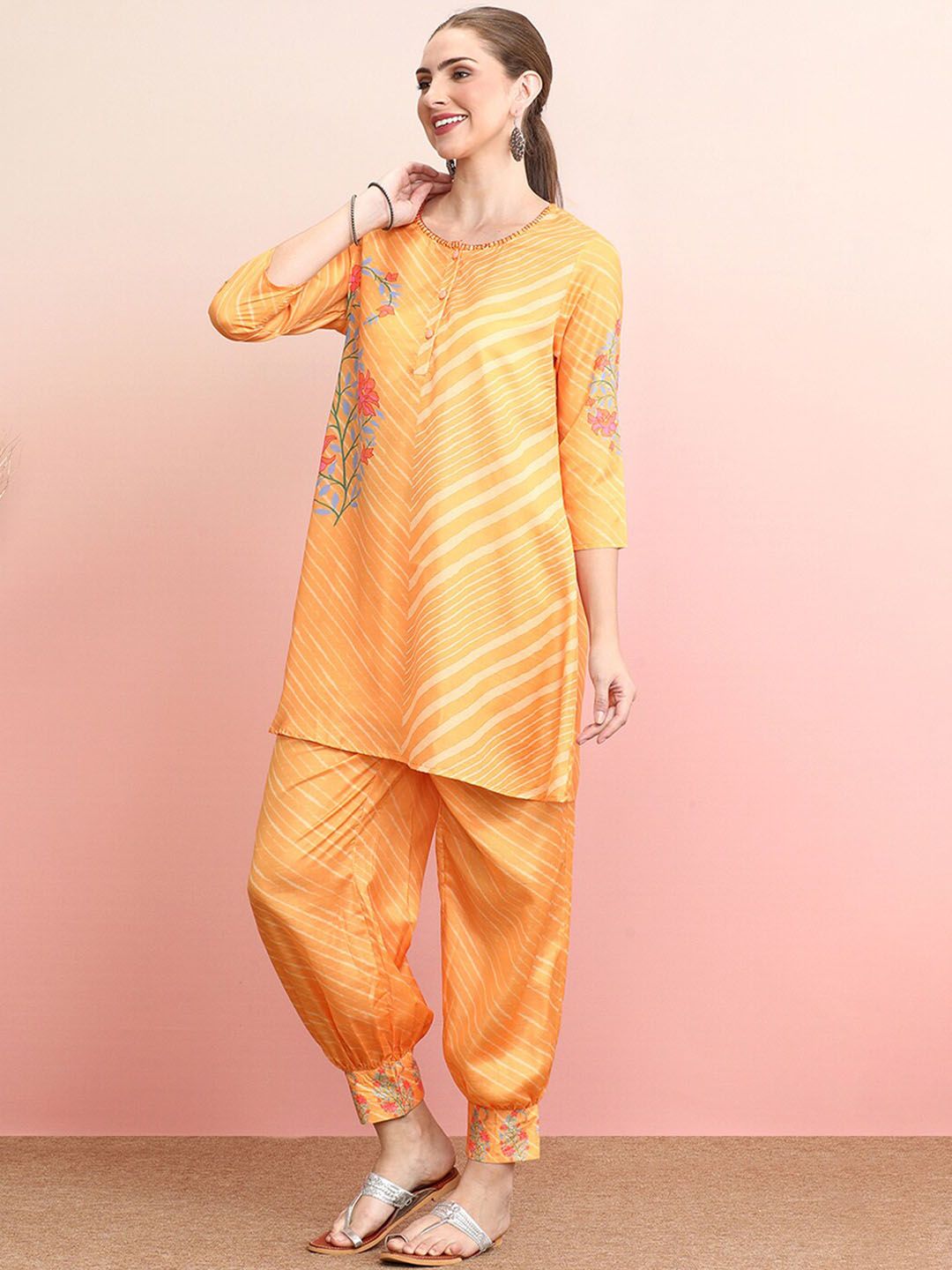 Indo Era Printed Top and Trousers Co-Ords