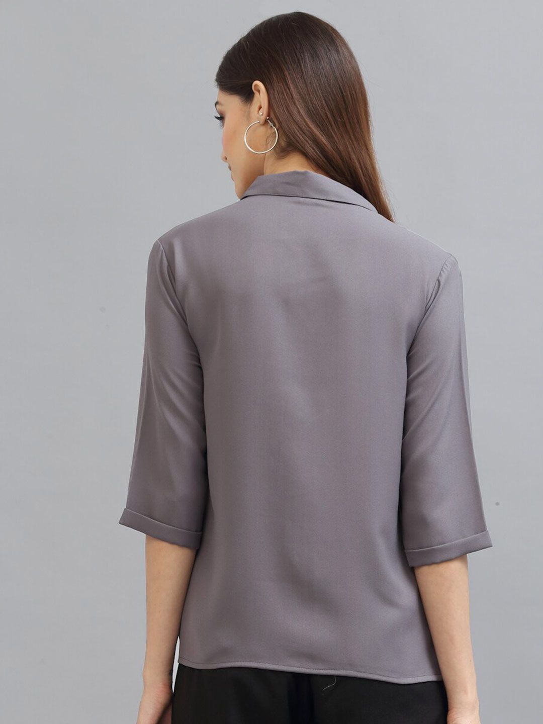 Style Quotient Women Grey Formal Shirt