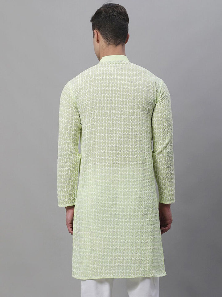SOJANYA Geometric Embroidered Thread Work Pure Cotton Kurta