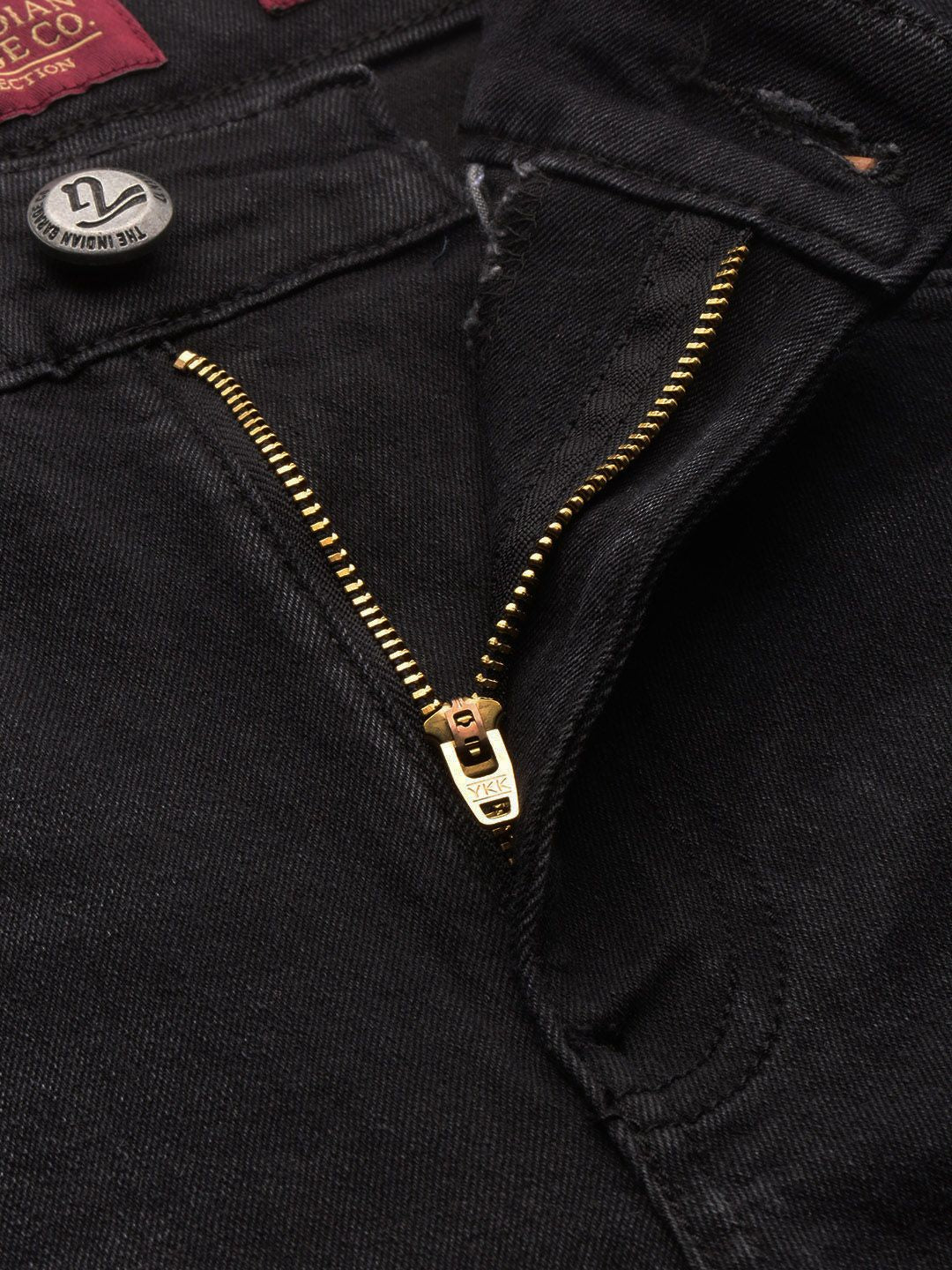 The Indian Garage Co Men Black Slim Fit Mid-Rise Clean Look Jeans