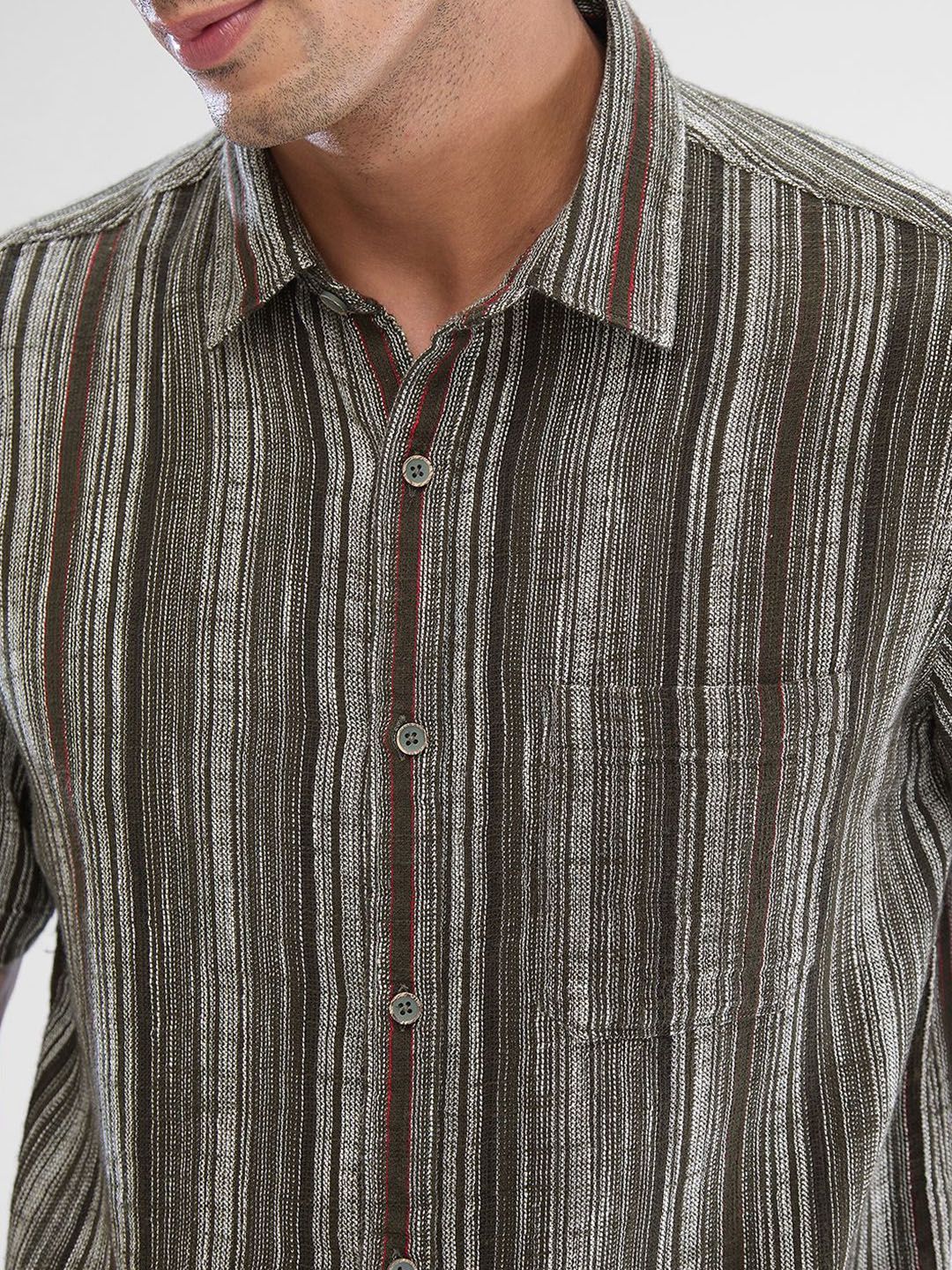 SPYKAR Men Slim Fit Striped Casual Shirt