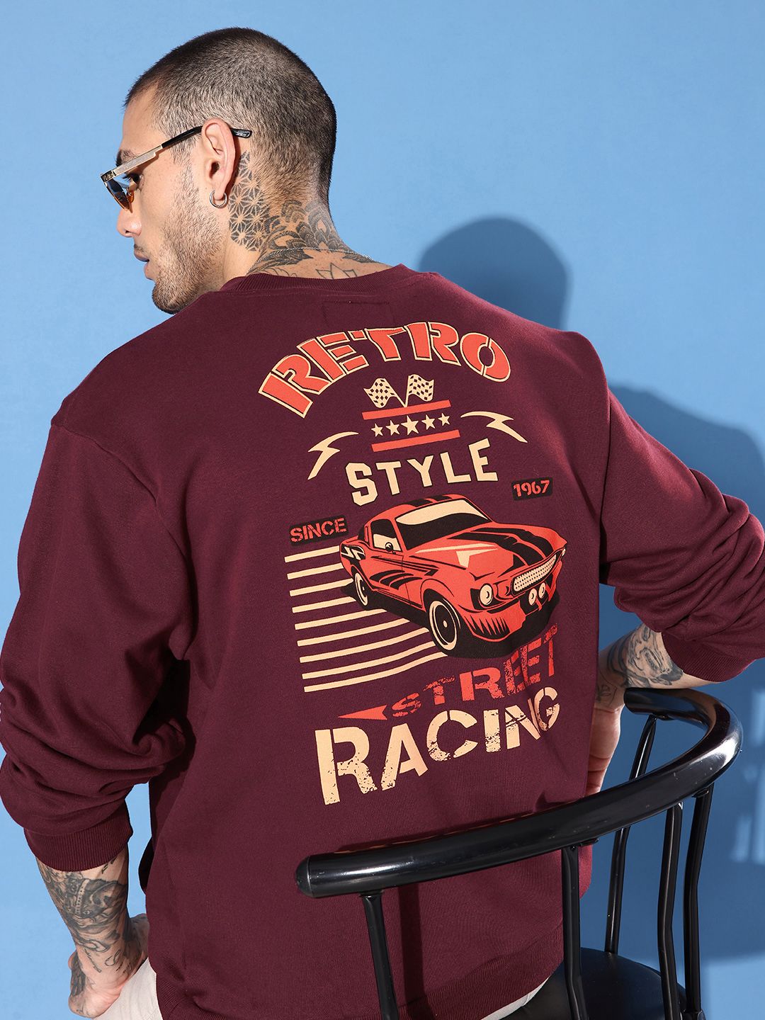 DILLINGER Men Graphic Printed Oversized Sweatshirt