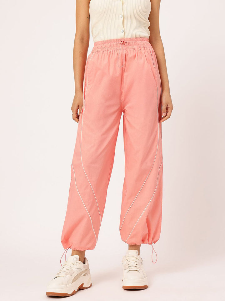 DressBerry Women Relaxed Rebel High-Rise Toggle Hem Joggers