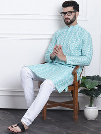 SOJANYA Floral Embroidered Thread Work Straight Kurta