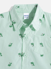 Moms Love Infant Boys Tropical Printed Pure Cotton Casual Shirt