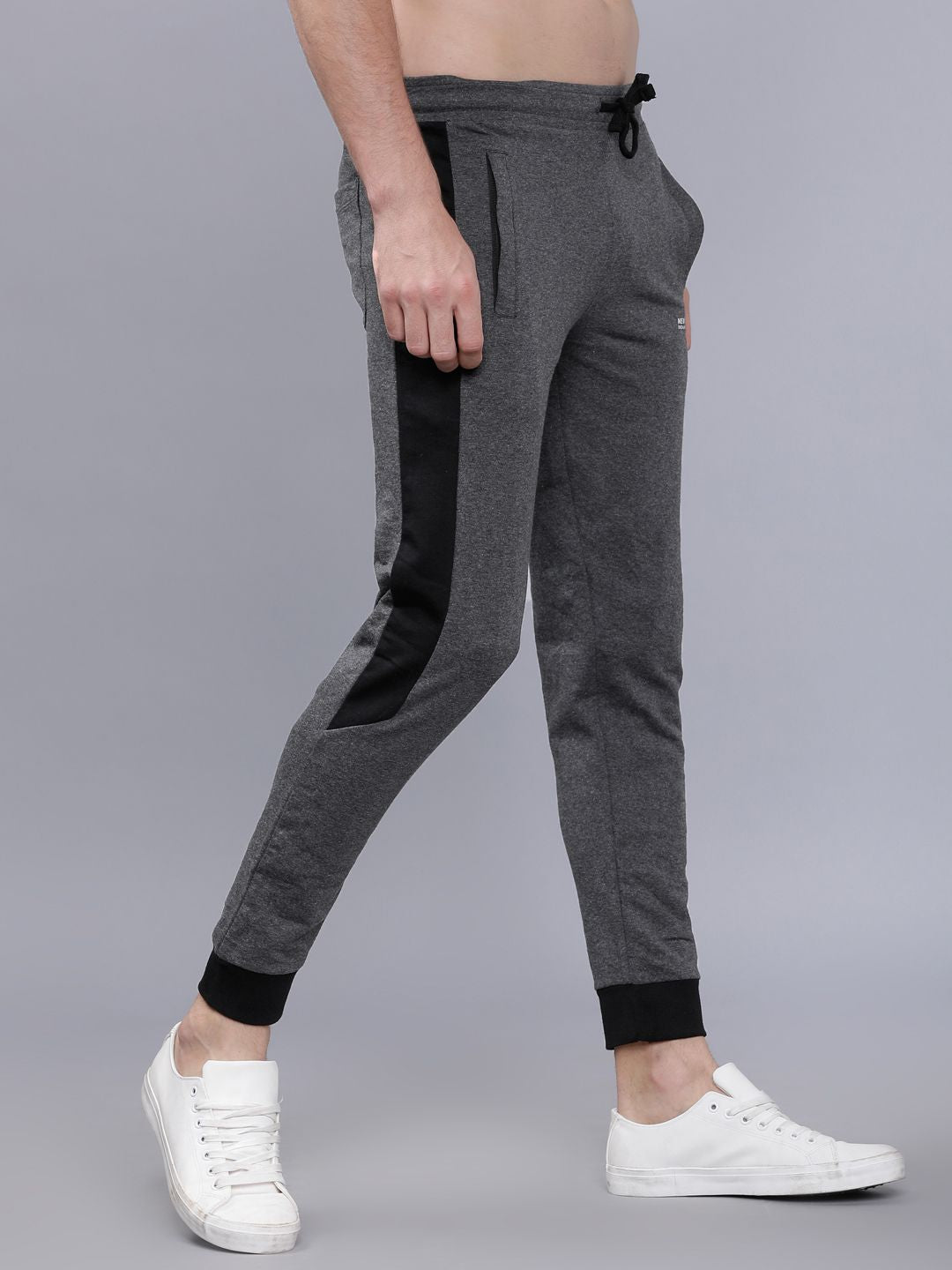 The Indian Garage Co Men Grey Solid Slim-Fit Joggers