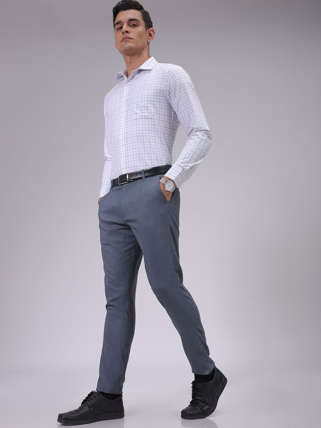 The Indian Garage Co. X Luxe Men Slim Fit Formal Trousers