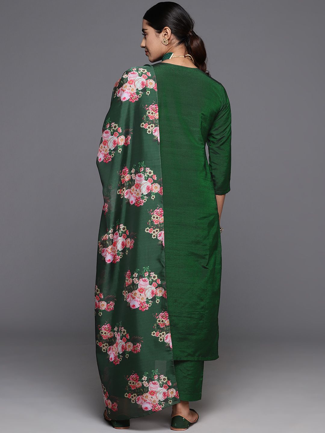 Varanga Women Ethnic Motifs Embroidered Regular Kurta with Trousers & Dupatta