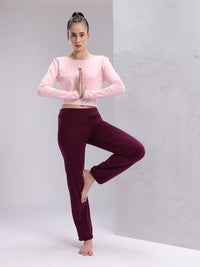 HRX by Hrithik Roshan Women Twisted Back Pure Cotton Crop Yoga T-shirt