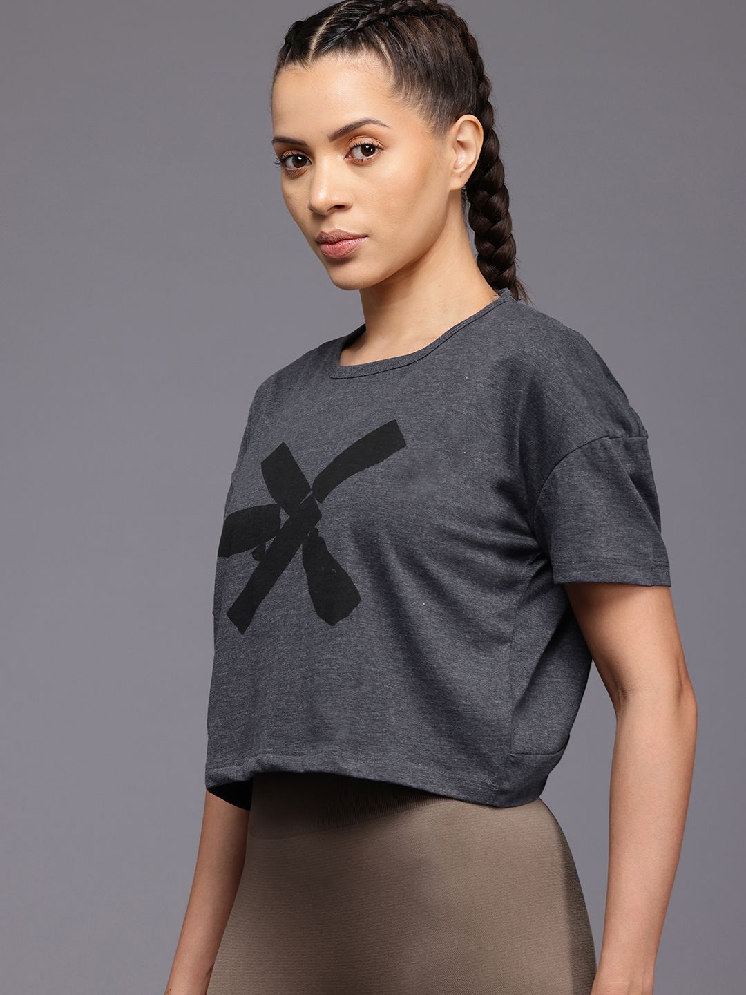 HRX by Hrithik Roshan Printed Cut Out Back Yoga T-shirt