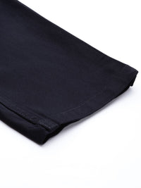 The Indian Garage Co Men Navy Blue Slim Fit Solid Chinos