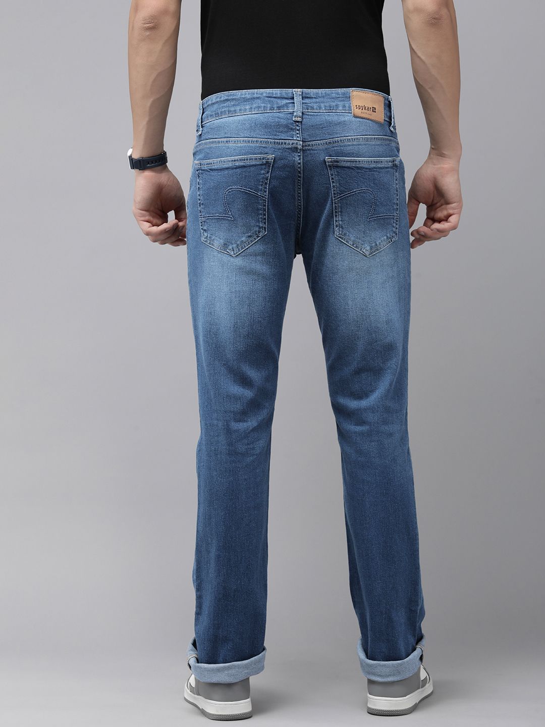 SPYKAR Men Rafter Bootcut Light Fade Stretchable Jeans