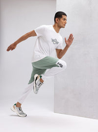 HRX by Hrithik Roshan Men Colourblocked Mid-Rise Rapid-Dry Running Joggers