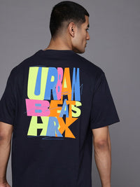 HRX by Hrithik Roshan Printed Drop-Shoulder Sleeves Relaxed Lifestyle T-shirt