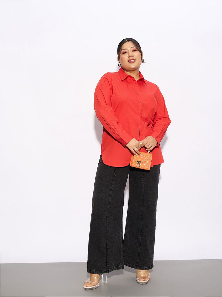 SASSAFRAS Curve Plus Size Pure Cotton Casual Shirt