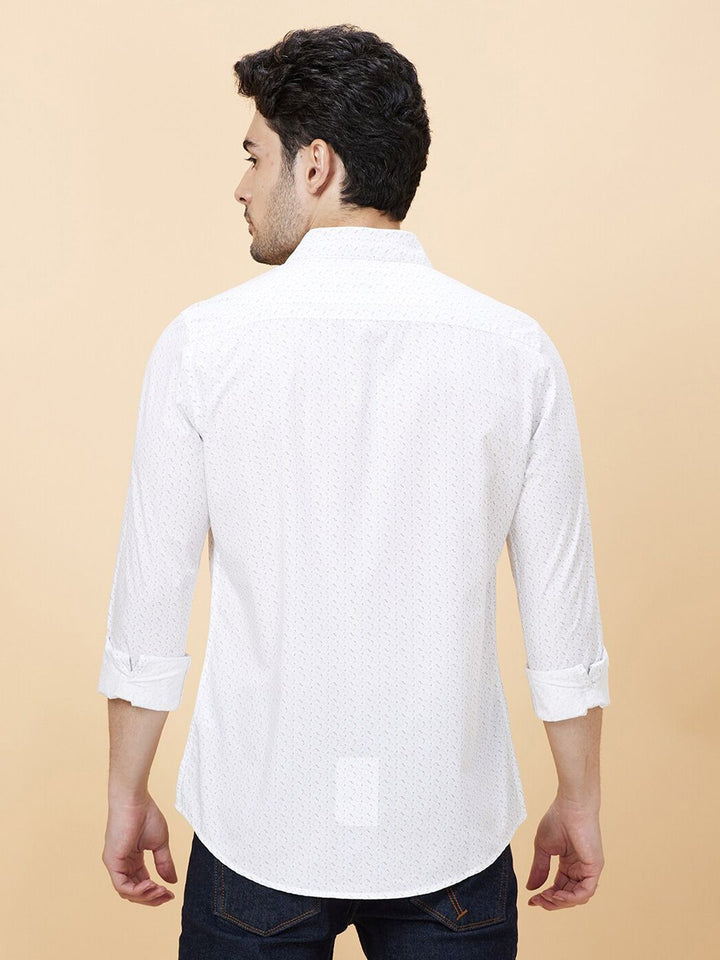 Being Human Micro Ditsy Printed Cotton Slim Fit Casual Shirt