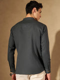 DENNISON Men Grey Pure Cotton Solid Kurta
