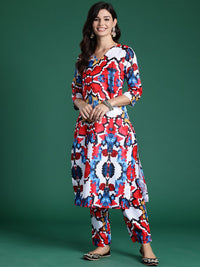 Indo Era Women Printed Regular Kurta with Trousers
