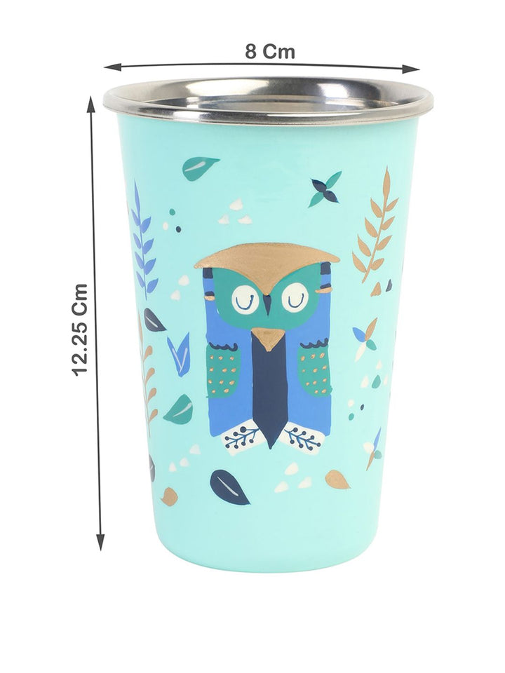 Tumbler Keluli Tahan Karat yang Dilukis Tangan Biru Chumbak