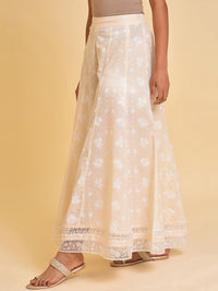 W Women Floral Printed Loose Fit Pure Cotton Trousers