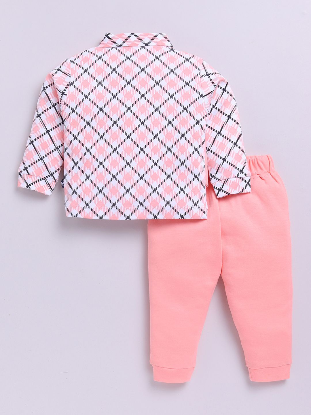 Moms Love Infant Boys Checked Pure Cotton Clothing Set