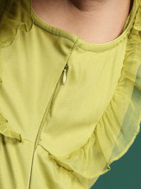 DressBerry Gathered & Pleated Detail Tiered A-Line Dress