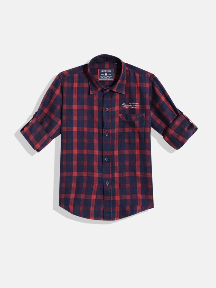 Monte Carlo Boys Checked Casual Smart Fit Shirt