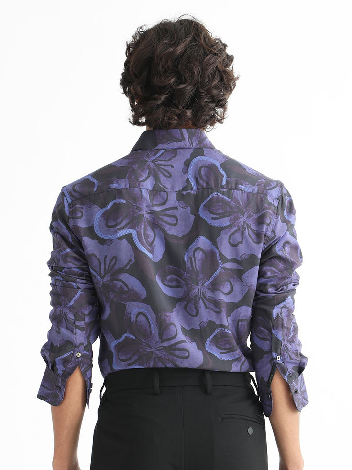 RARE RABBIT Men Daize Slim Fit Floral Printed Shirt