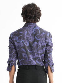 RARE RABBIT Men Daize Slim Fit Floral Printed Shirt
