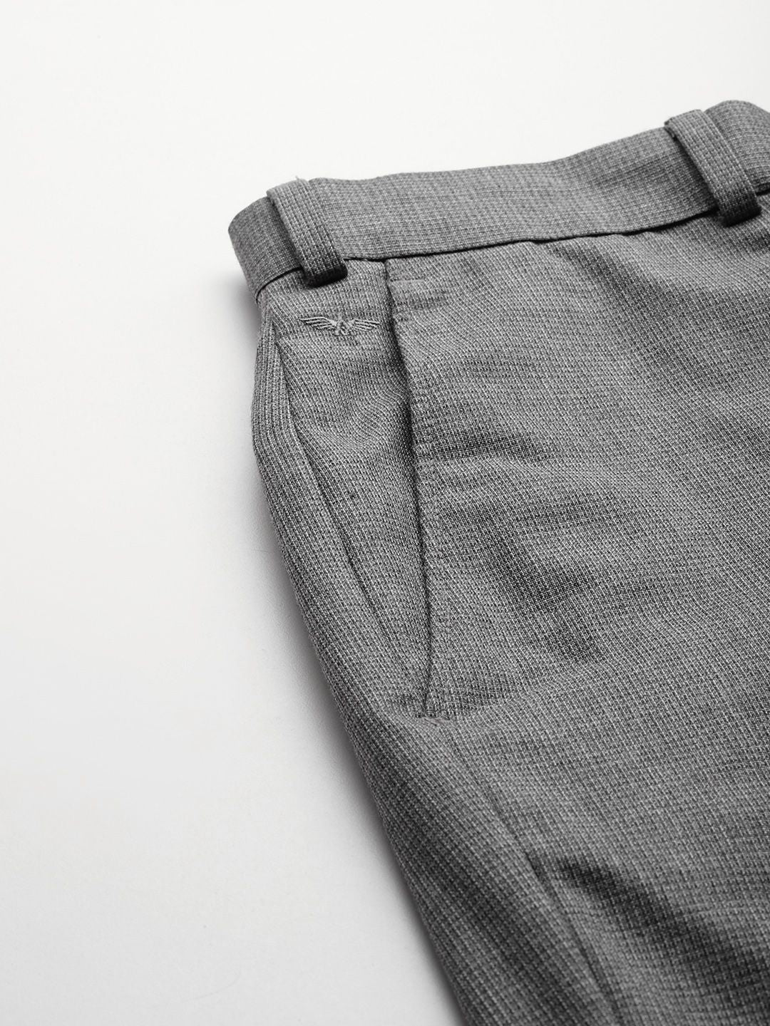 Park Avenue Men Checked Formal Trousers