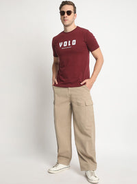 Bene Kleed Men Cotton Loose Balloon Fit Cargos Trousers