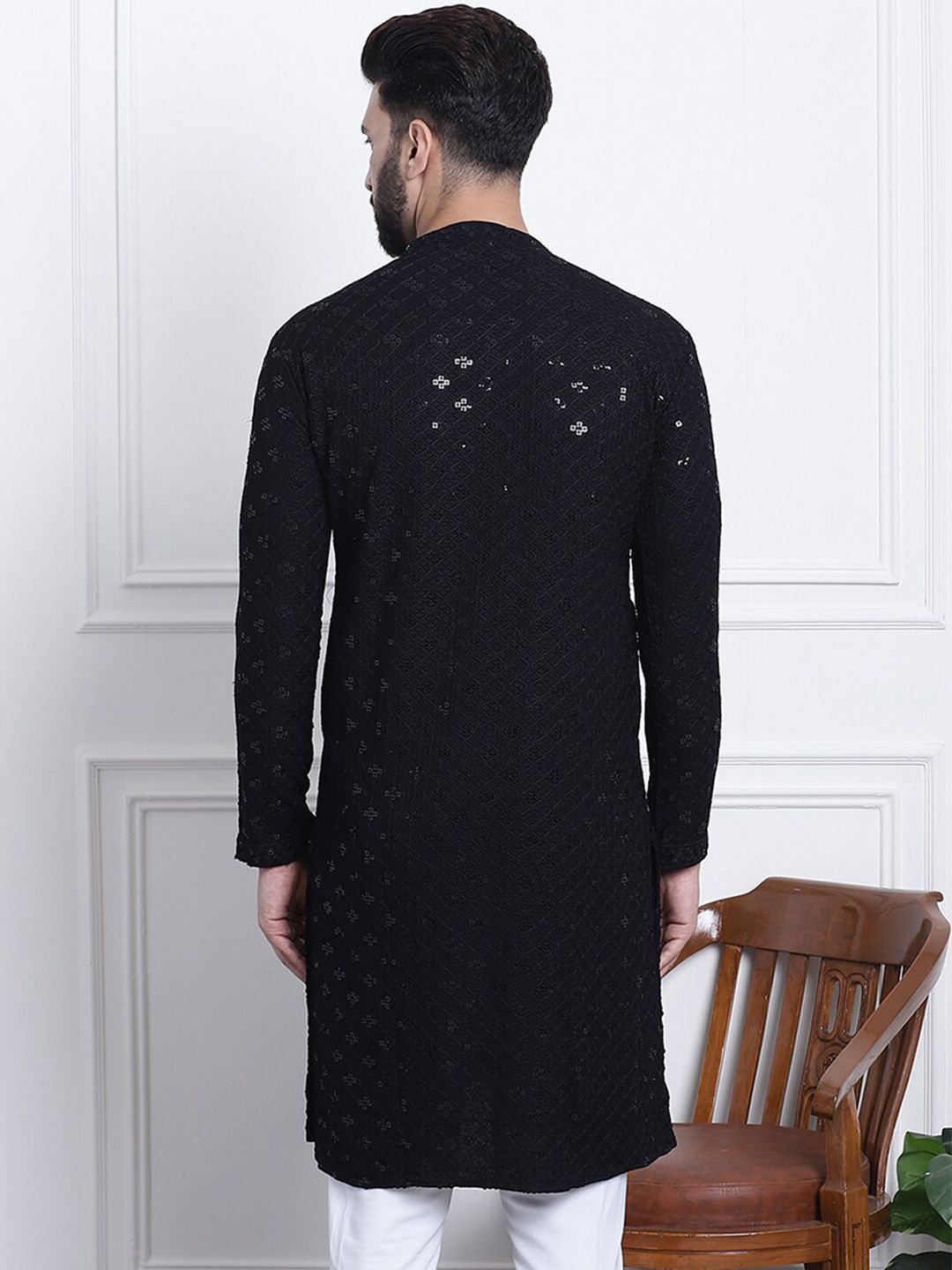SOJANYA Kurta Lurus Labuci Sulam Etnik Kapas Tulen
