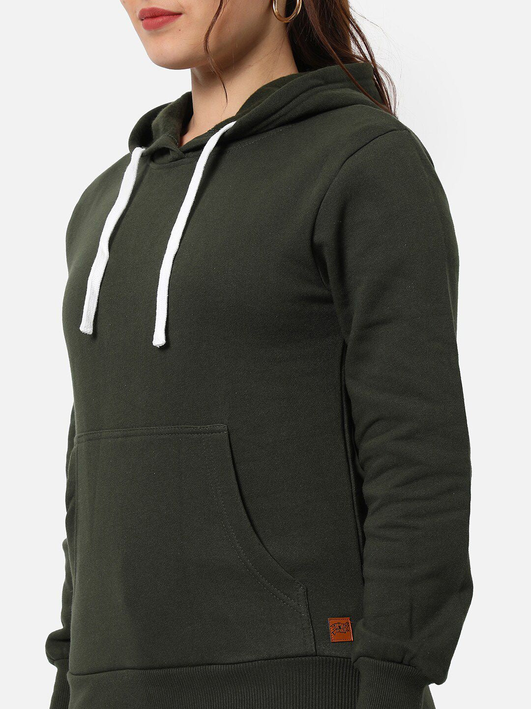 Kampus Sutra Wanita Hijau Bergantung Sweatshirt