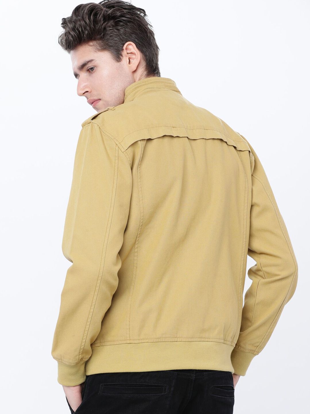 HIGHLANDER Men Khaki Solid Bomber