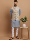 SOJANYA Men Ethnic Motifs Printed Regular Kurta With Pyjamas & Nehru Jacket