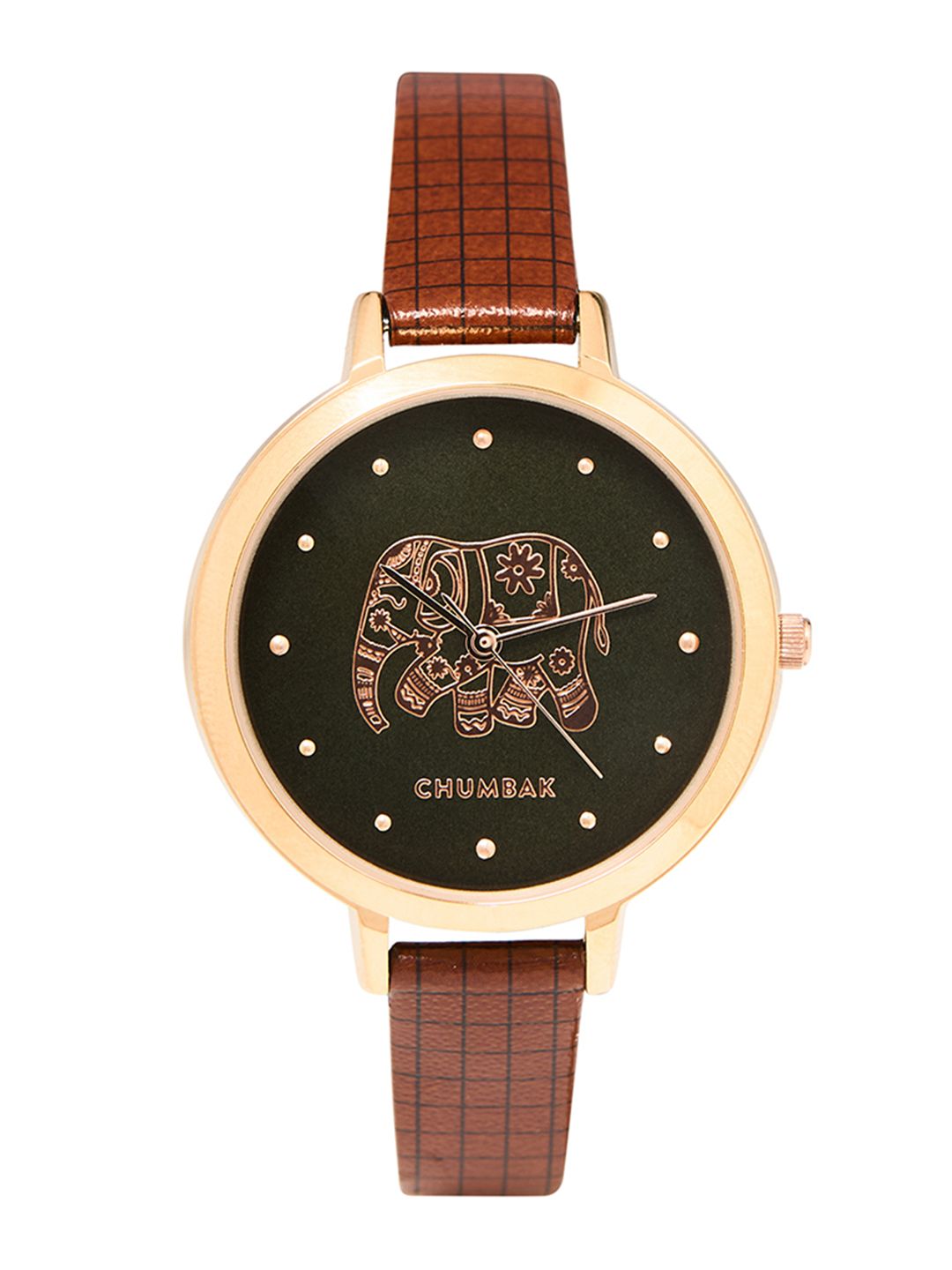 TEAL BY CHUMBAK Women Brown Analogue Watch With Bracelet Set 8907605098703