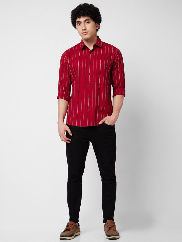 SPYKAR Striped Cotton Casual Shirt