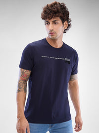 SPYKAR Men Typography Graphic Slim Fit T-shirt