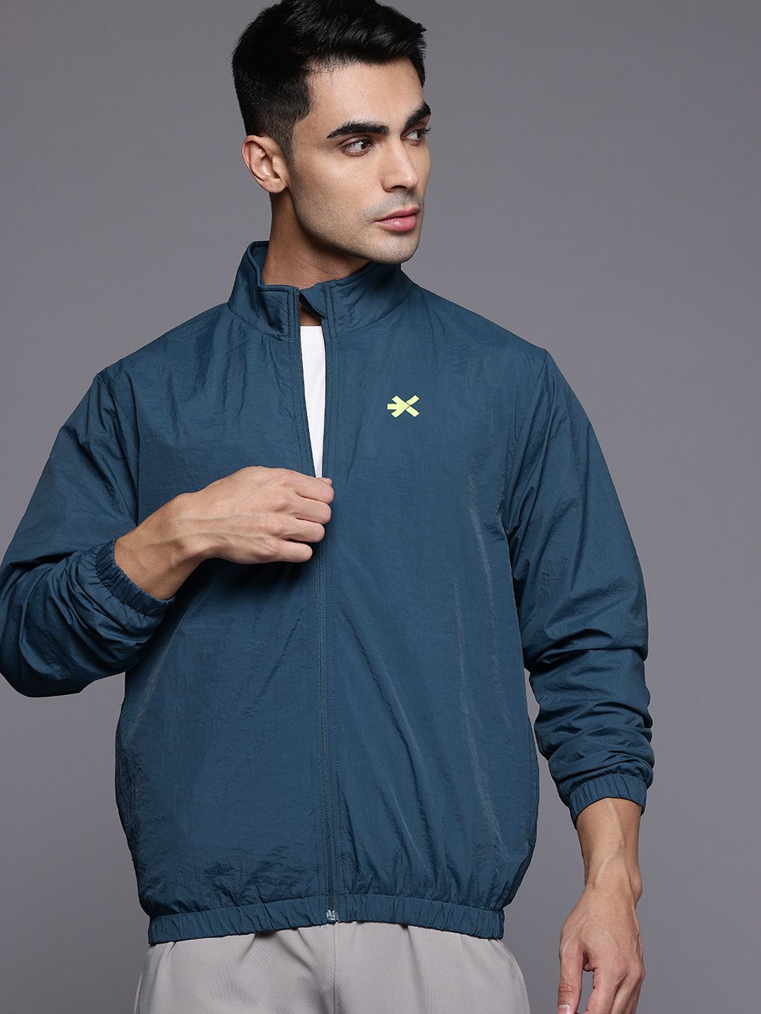 HRX by Hrithik Roshan Rapid Dry Brand Logo Running Jacket