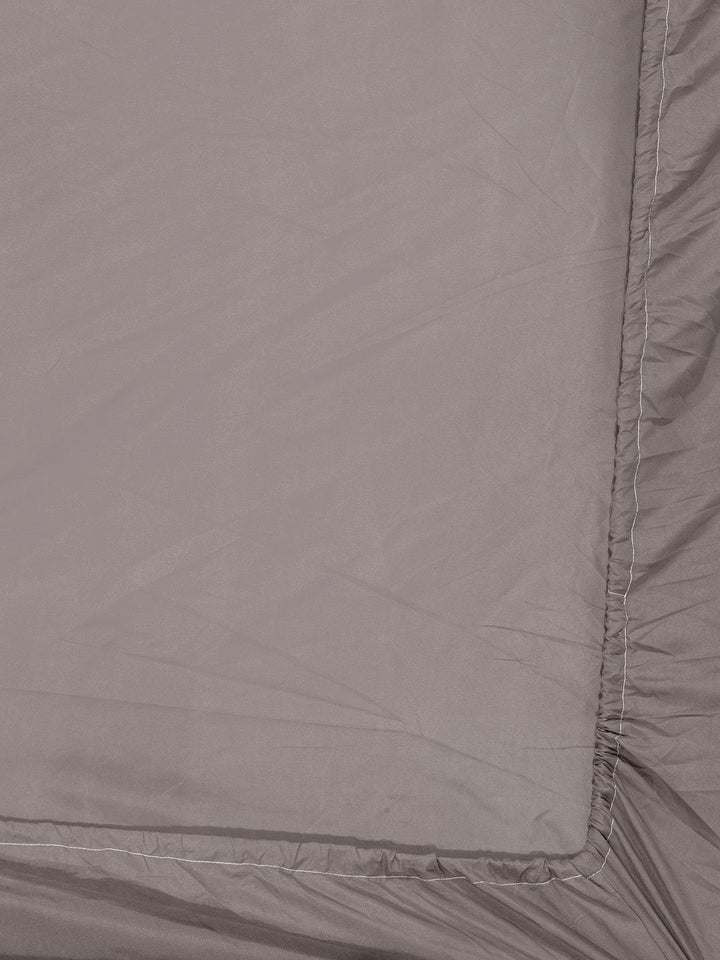 Myntra Elegant Homes Kelabu Kapas Pepejal 300 TC Dilengkapi Cadar King Halus dengan 2 Sarung Bantal-250 x 225 cm